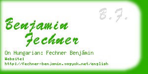 benjamin fechner business card