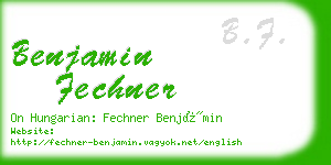 benjamin fechner business card